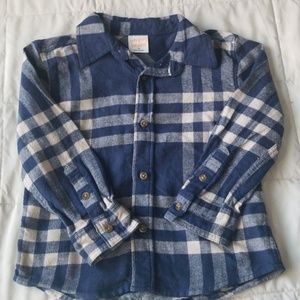 Boys size 3t button down flannel shirt